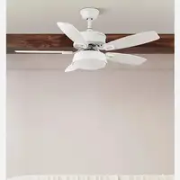 Fabrilamp Braw ventilador techo blanco/blanco haya, 5 aspas reversibles, led 30W