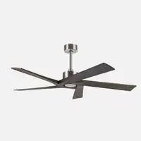 Ventilador DC Nadir níquel/rústico sin luz 5 aspas