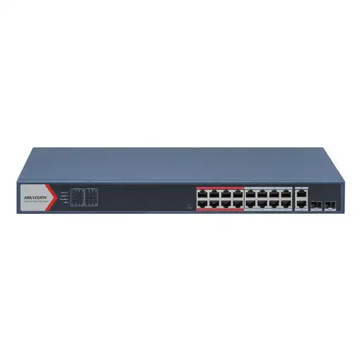 Hikvision DS-3E1318P-EI(B) switch Gestionado Fast Ethernet (10/100) Energía sobre