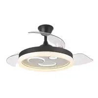 Ventilador DC TURIA negro/blanco 3 aspas LED con mando