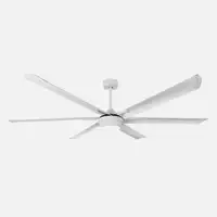 Ventilador LED blanco, 6 aspas aluminio, mando, memoria y temporizador