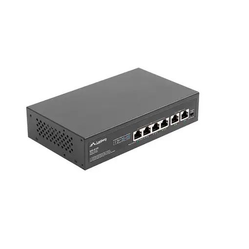 Lanberg RSFE-4P-2FE-60 switch No administrado Fast Ethernet (10/100) Energía sobre