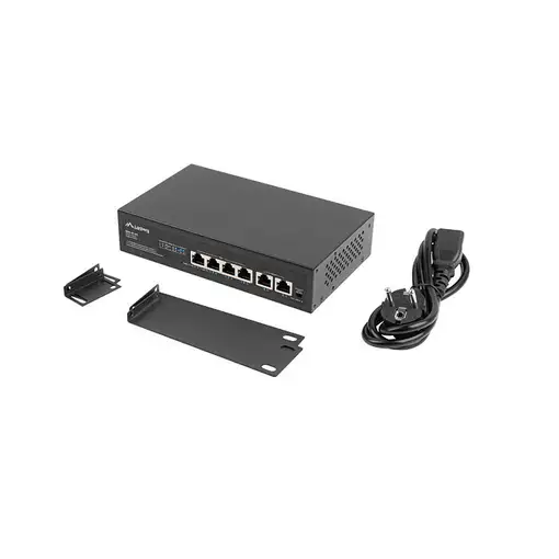 Lanberg RSFE-4P-2FE-60 switch No administrado Fast Ethernet (10/100) Energía sobre