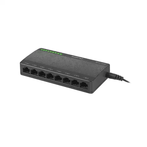 Lanberg DSP1-0108 switch No administrado Fast Ethernet (10/100) Negro