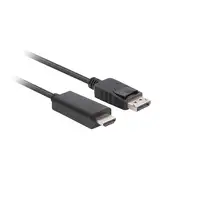 Lanberg CA-DPHD-11CC-0018-BK cambiador de género para cable DisplayPort HDMI Negro