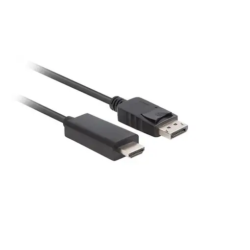 Lanberg CA-DPHD-11CC-0018-BK cambiador de género para cable DisplayPort HDMI Negro