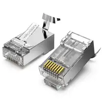 Vention IDER0-10 conector RJ-45 Plata, Transparente