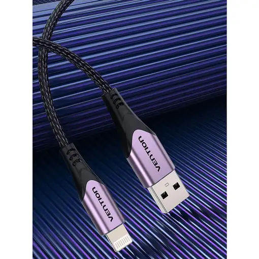 Vention Cable USB 2.0 Lightning LABVF/ USB Macho - Lightning Macho/ 1m/ Morado