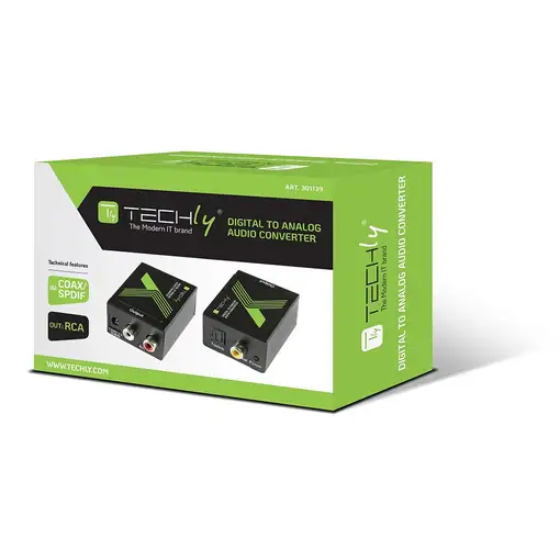 Techly IDATA SPDIF-3 cambiador de género para cable Multiconnection RCA Negro