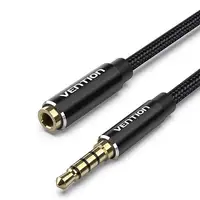 Vention Cable Estéreo BHCBG/ Jack 3.5 Macho - Jack 3.5 Hembra/ 1.5m/ Negro