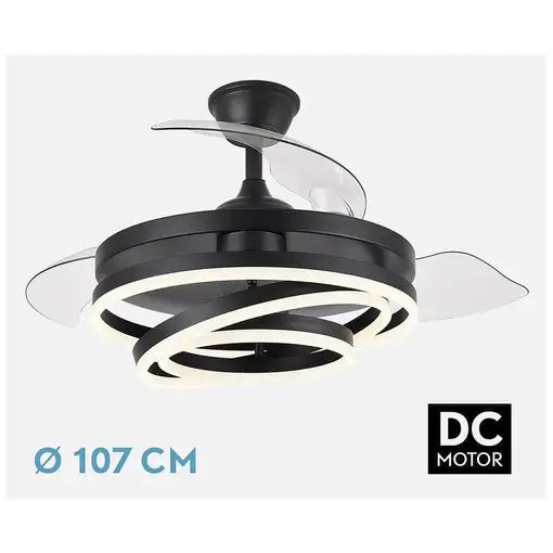 Ventiladores techo Negro FABRILAMP