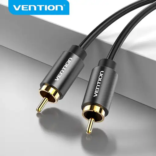 Vention Cable Estéreo VAB-R09-B100/ RCA Macho - RCA Macho/ 2m/ Negro