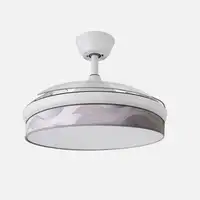 Ventilador DC Moda blanco/ola gris LED 108 cm con mando