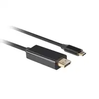 Lanberg CA-CMDP-10CU-0005-BK adaptador de cable de vídeo 0,5 m USB Tipo C DisplayP