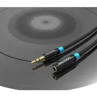 Vention Cable Estéreo VAB-B06-B050-M/ Jack 3.5 Macho - Jack 3.5 Hembra/ 50cm/ Negr