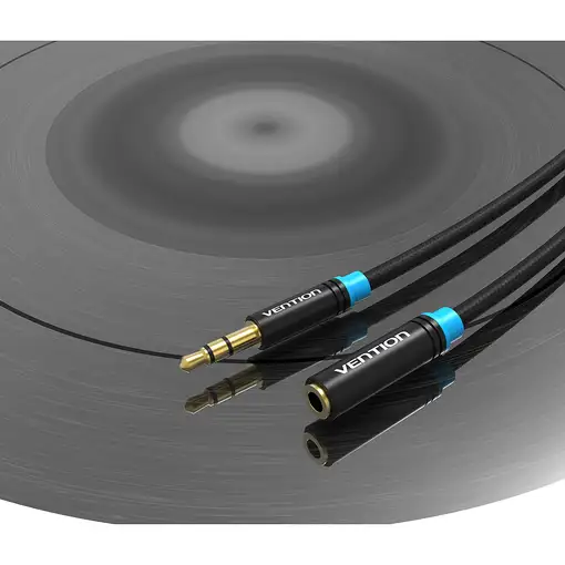 Vention Cable Estéreo VAB-B06-B050-M/ Jack 3.5 Macho - Jack 3.5 Hembra/ 50cm/ Negr