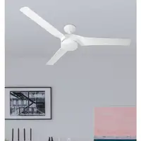 Ventilador DC Montijo blanco 132 cm, LED regulable, 3 aspas