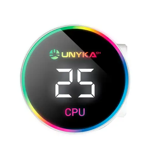 UNYKAch AquaStorm White 360 Procesador Kit de refrigeración líquida 12 cm Blanco 1