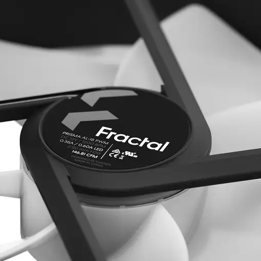 Fractal Design Prisma AL-18 PWM Carcasa del ordenador Ventilador 18 cm Negro, Blan