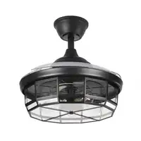 Ventilador DC TORNADO negro 5xE27 con aspas desplegables