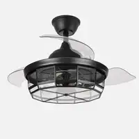 Ventilador DC TORNADO negro 5xE27 con aspas desplegables
