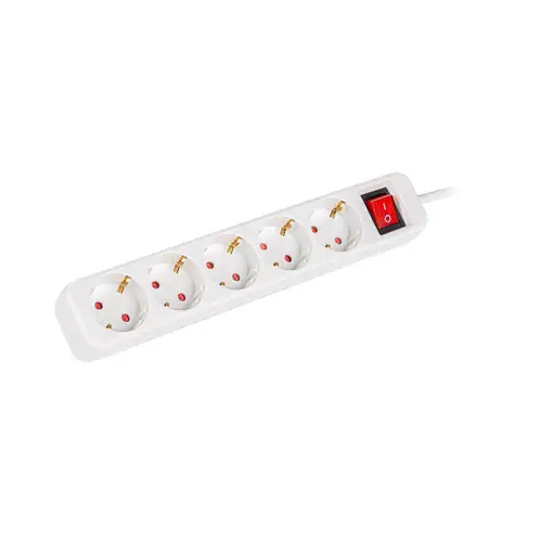 Lanberg PS1-05F-0150-W base múltiple 1,5 m 5 salidas AC Interior Blanco
