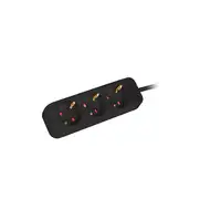 Lanberg PS0-03F-0150-BK base múltiple 1,5 m 3 salidas AC Interior Negro