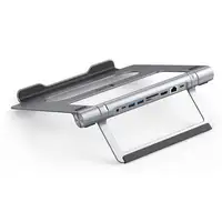 Techly ICA-NTB-DOCK91 Alámbrico USB 3.2 Gen 1 (3.1 Gen 1) Type-C Plata