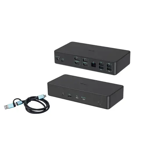 i-tec CADUAL4KDOCKPD2IT base para portátil y replicador de puertos Alámbrico USB 3