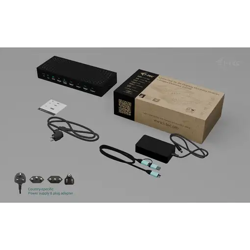 i-tec CA5MONITORDOCKPDIT base para portátil y replicador de puertos Alámbrico USB