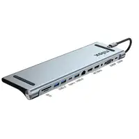 Nilox NXDSUSBC07 base para portátil y replicador de puertos Acoplamiento Gris