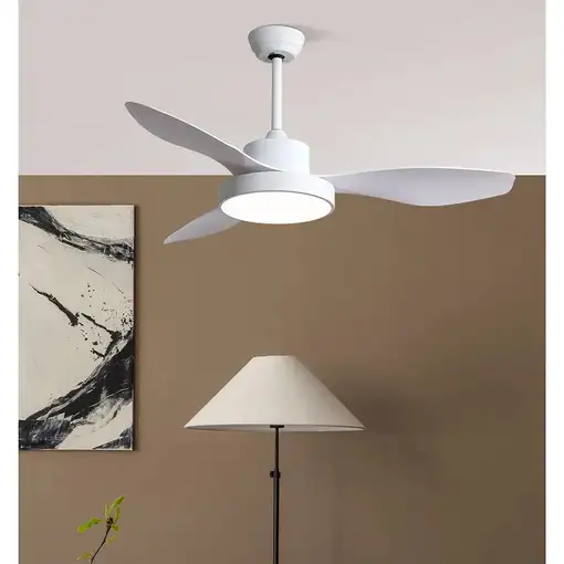 Fabrilamp Hayate blanco, 3 aspas, led y temporizador