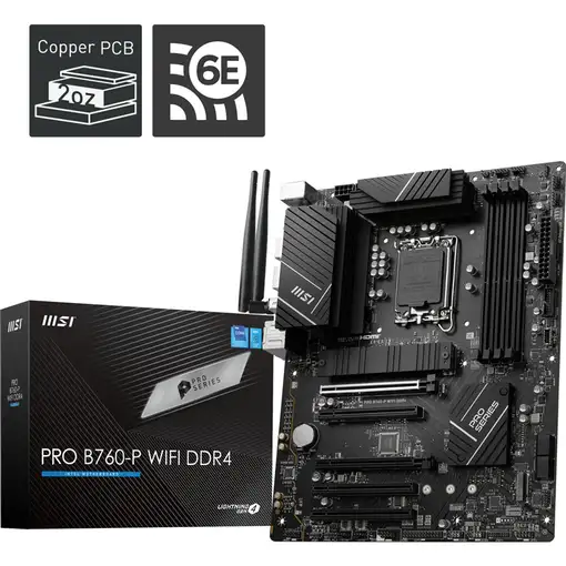 MSI PRO B760-P WIFI DDR4 placa base Intel B760 LGA 1700 ATX