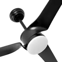 Ventilador DC Montijo negro 132 cm, LED regulable, 3 aspas