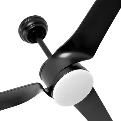 Ventilador DC Montijo negro 132 cm, LED regulable, 3 aspas