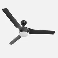 Ventilador DC Montijo negro 132 cm, LED regulable, 3 aspas