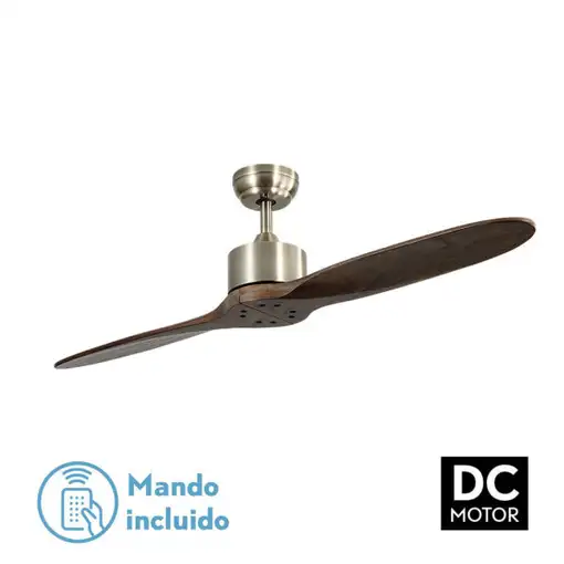 Ventilador DC Leste cuero 2 aspas sin luz
