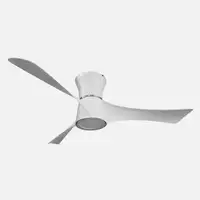 Ventilador LED blanco, 6 vel., con mando, memoria y temporizador