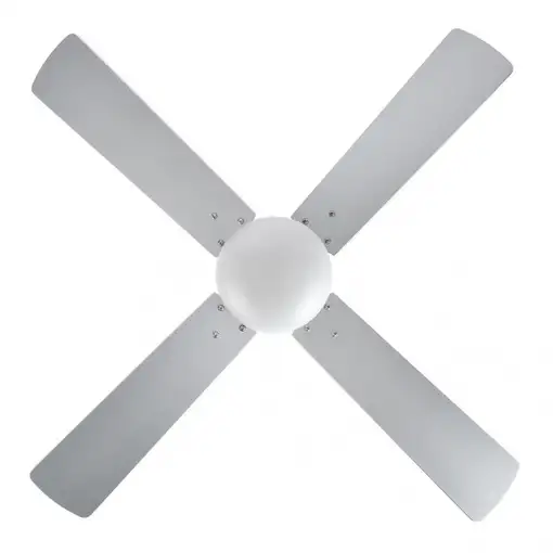 Ventilador DC Sofia níquel 4 aspas E27 reversible y mando