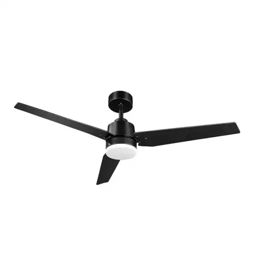 Ventilador DC CAPTUS negro/roble 132 cm, LED dimmable, 3 aspas