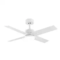 Ventilador DC Talco blanco LED 20W, 4 aspas y mando