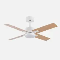 Ventilador DC Talco blanco LED 20W, 4 aspas y mando