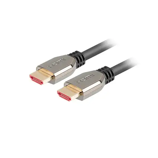 Lanberg CA-HDMI-30CU-0010-BK cable HDMI 1 m HDMI tipo A (Estándar) Negro, Plata