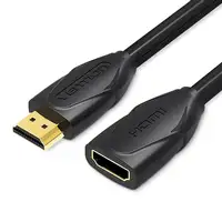 Vention Cable Alargador HDMI VAA-B06-B100/ HDMI Macho - HDMI Hembra/ 1m/ Negro