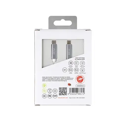 DCU Advance Tecnologic 30402010 cable USB USB 3.2 Gen 2 (3.1 Gen 2) 1 m USB C Gris