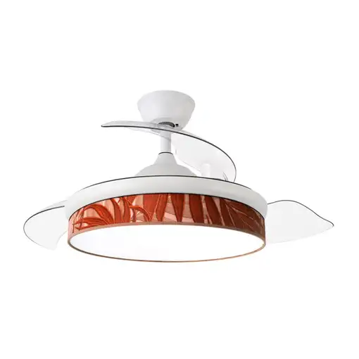 Ventilador DC Moda blanco/caldera LED 108 cm con mando