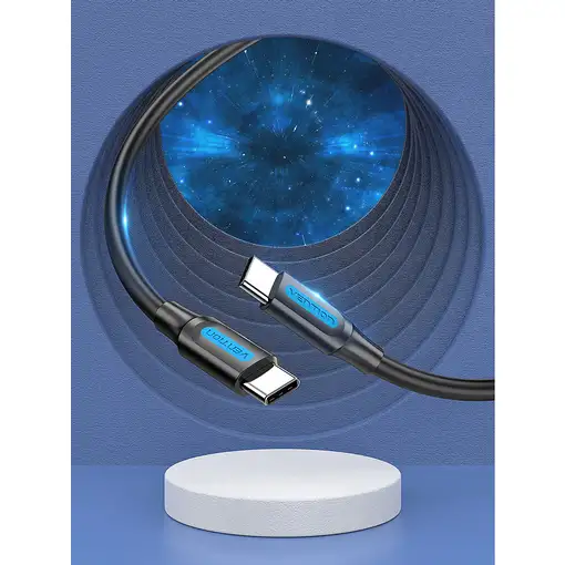 Vention Cable USB 2.0 5A Tipo-C COTBF/ USB Tipo-C Macho - USB Tipo-C Macho/ 1m/ Ne