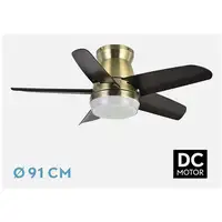 Fabrilamp 207991536 ventilador Negro, Oro