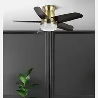 Fabrilamp 207991536 ventilador Negro, Oro