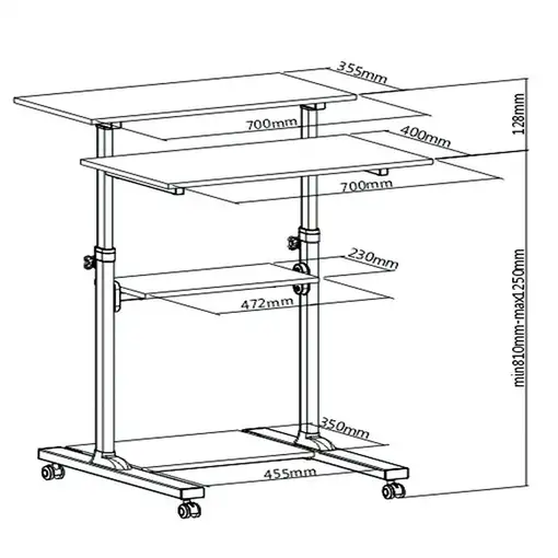 ROLINE 17.02.1547 soporte y montura para estación de trabajo/PC todo en uno 60 kg